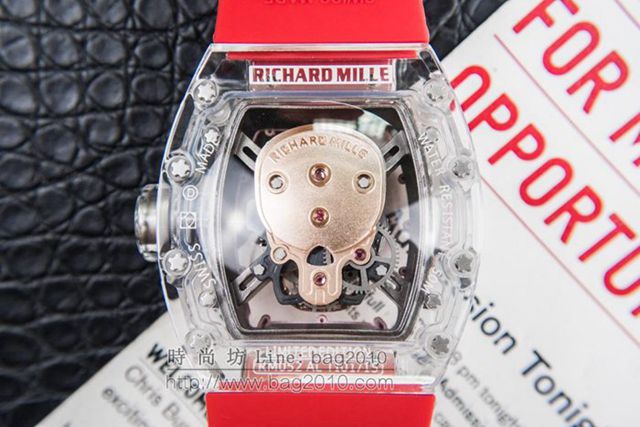 Richard Mille e理查徳米勒 RM052系列 最新鬼頭升級版 顱骨系列 原裝透明殼 理查徳米勒高端男士全自動機械腕表  hds1449